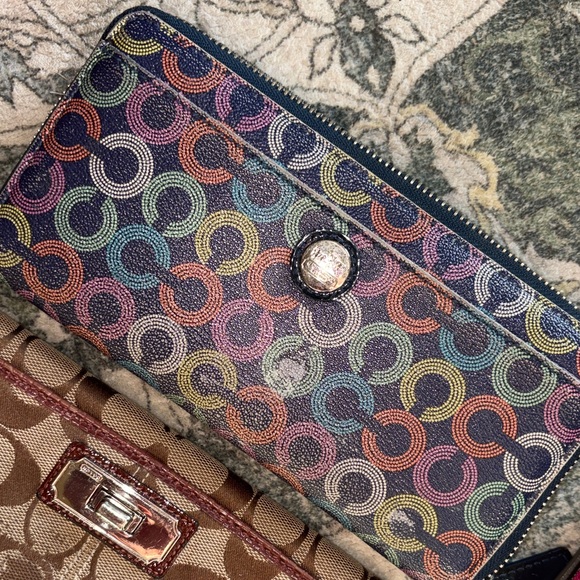 Coach Women's Colorful Wallet and Pouch Set - Picture 4 of 17